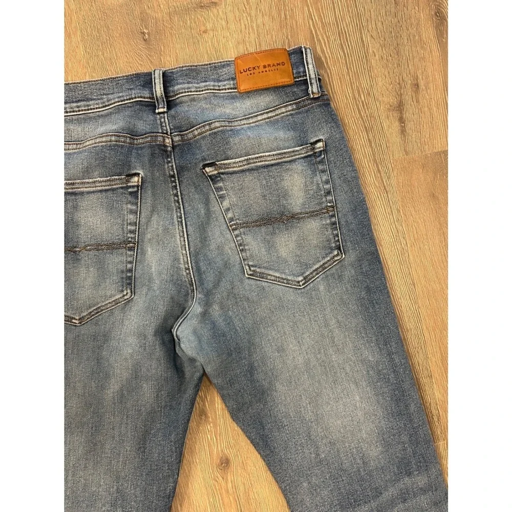 Lucky Brand Mens Distressed‎ Paint Splatter Straight Leg Jeans Blue W32 L32